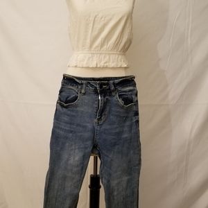 Do+Be Highrise Distressed MOM Jeans